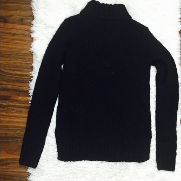 HOLLISTER Womens Black Knit Southwestern Sweater XS Turtleneck Chunky Cozy NWOT - Picture 4 of 10